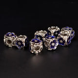 Enamel Glaze Flower Beads Tibetan Silver DIY Parts