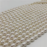 High Luster 8mm-9mm Oval Freshwater Pearls Beads 16''