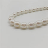 High Luster 8mm-9mm Oval Freshwater Pearls Beads 16''