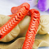 8mm Red Wave Turkey Howlite Chalcedony Beads 15inch