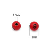 8mm Acrylic Multicolor Ball 0-9 Number Beads DIY Accessory 100pc