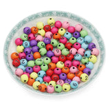 8mm Acrylic Multicolor Ball 0-9 Number Beads DIY Accessory 100pc