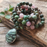 8mm African Turquoise Smokey Quartz Rose Quartz Stone Beads