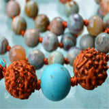 8mm Amazonite 108 Beads Tassel Necklace Japa Tibetan Classic Wristband Chakra