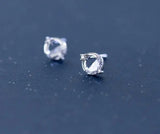 925 Sterling Silver Zirconia Round Stud Earrings GTLE2351