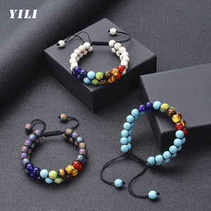 Chakra Bracelet 7 Chakras Healing Crystals Yoga Stone Beads Bracelets