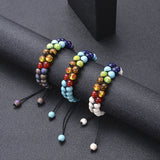 Chakra Bracelet 7 Chakras Healing Crystals Yoga Stone Beads Bracelets