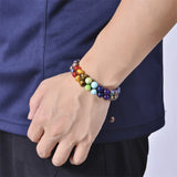 Chakra Bracelet 7 Chakras Healing Crystals Yoga Stone Beads Bracelets