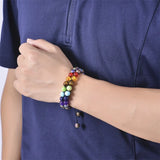 Chakra Bracelet 7 Chakras Healing Crystals Yoga Stone Beads Bracelets