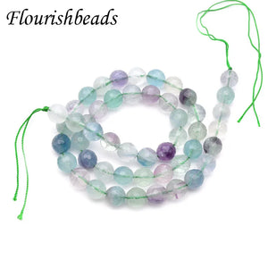 Fluorite Faceted Round Bead Mix for Jewelry Making