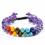 Chakra Bracelet Natural Stone Beads Crystal Howlite Distance Bracelets
