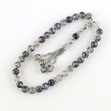 8mm Agate Islamic Rosary Tasbih Bracelet Tassel Pendant