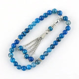 8mm Natural Agate Round Beads Islamic Rosary Muslim Tasbih Bracelet Pendant
