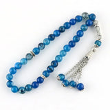 8mm Natural Agate Round Beads Islamic Rosary Muslim Tasbih Bracelet Pendant