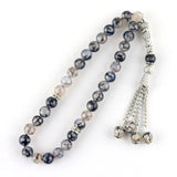 8mm Agate Islamic Rosary Tasbih Bracelet Tassel Pendant