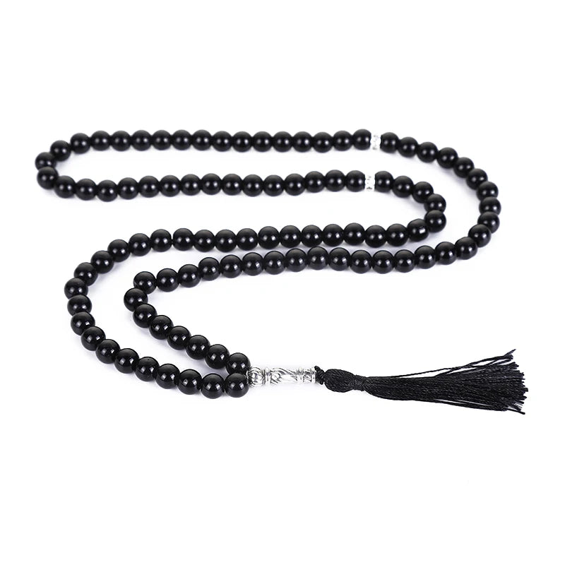 8mm Agate Decorative Beads 99 Islamic Rosary Allah Bracelet Tassel Pendant