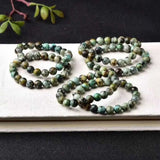 8mm African Turquoise Lucky Bracelet Cuff Dark Matter Taseel