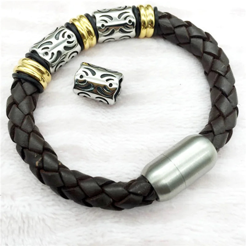 8mm Large Hole Stainless Steel Bead for European Charms Bracelet DIY