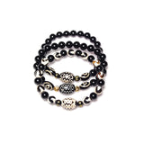 8mm Agate Beads Bracelet with 21 Eyes Buddha Eyes Tiger Teeth Totem Dzi Beads