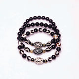 8mm Agate Beads Bracelet with 21 Eyes Buddha Eyes Tiger Teeth Totem Dzi Beads