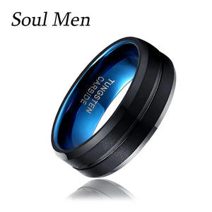 Vintage Tungsten Anniversary Ring 8mm Stripe Wedding Band