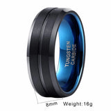 Vintage Tungsten Anniversary Ring 8mm Stripe Wedding Band