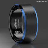 8mm Tungsten Carbide Wedding Band Mens Ring