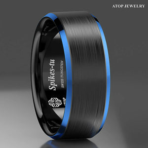 8mm Tungsten Carbide Wedding Band Mens Ring
