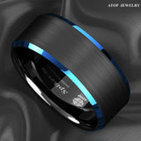 8mm Tungsten Carbide Wedding Band Mens Ring