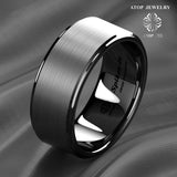 8mm Titanium Tungsten Men's Wedding Band Ring
