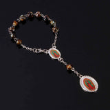 8mm Crystal Beads Rosary Cross Bracelet - Baptism Rosary Bracelet