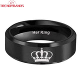 8mm Laser Engraved Tungsten Carbide Wedding Band Matte Finish Beveled Edges