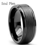 8mm Tungsten Carbide Men's Wedding Band Comfort Fit
