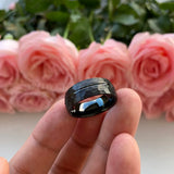 8mm Hammered Tungsten Carbide Ring Wedding Band Brushed Finish