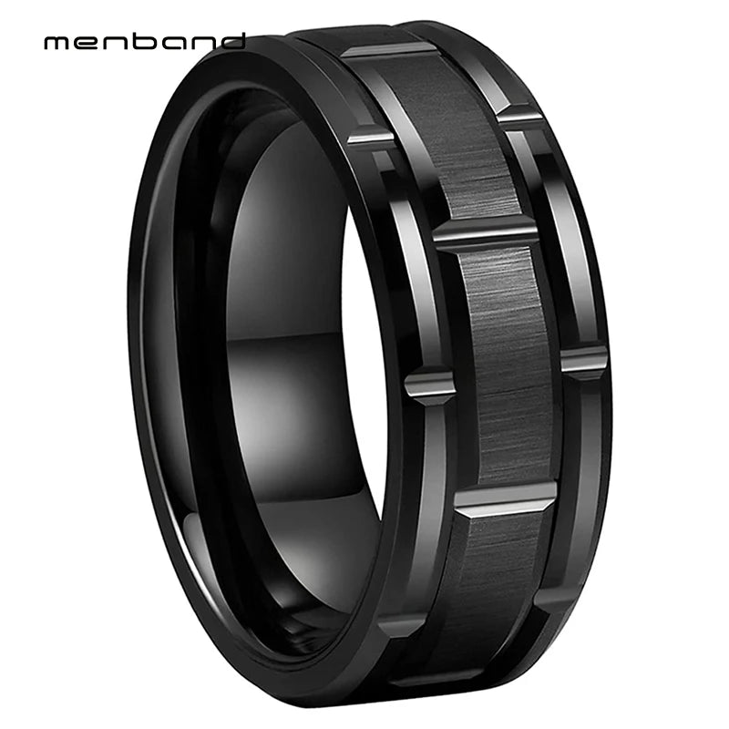 8mm Tungsten Carbide Ring Wedding Band Comfort Fit