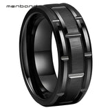 8mm Tungsten Carbide Ring Wedding Band Comfort Fit