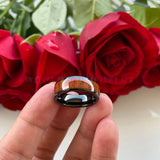 8mm Tungsten Carbide Wood Inlay Wedding Band Logo Engraving