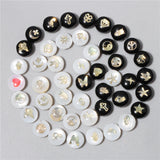 8mm Shell Bronzing Bead Owl Rose Fatima Charm Round Freshwater Pearl