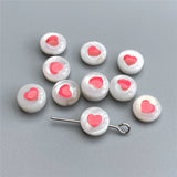 8mm Shell Bronzing Bead Owl Rose Fatima Charm Round Freshwater Pearl