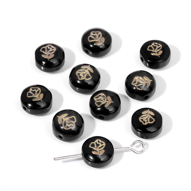 8mm Shell Bronzing Bead Owl Rose Fatima Charm Round Freshwater Pearl