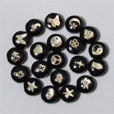 8mm Shell Bronzing Bead Owl Rose Fatima Charm Round Freshwater Pearl