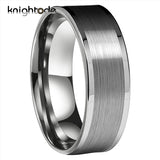 8mm Black/Silvery Tungsten Carbide Wedding Band Engagement Ring