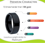 8mm Tungsten Carbide Ring Polished Men Wedding Bands US Size 5-15