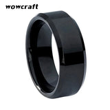 8mm Tungsten Carbide Ring Polished Men Wedding Bands US Size 5-15