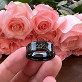 8mm Tungsten Meteorite Inlay Wedding Band