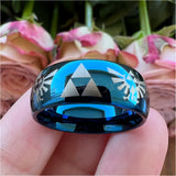 8mm Tungsten Carbide Wedding Band Comfort Fit