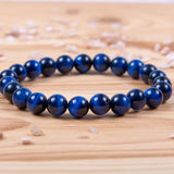 8mm Tiger Eye Stone Bead Bracelet Men's Women's Meditation Bracelet