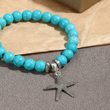 Boho Devil's Eye Cross Turquoise Stone Bracelet Tree of Life Owl Butterfly Charm