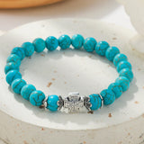 Boho Devil's Eye Cross Turquoise Stone Bracelet Tree of Life Owl Butterfly Charm
