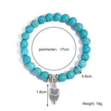 Boho Devil's Eye Cross Turquoise Stone Bracelet Tree of Life Owl Butterfly Charm